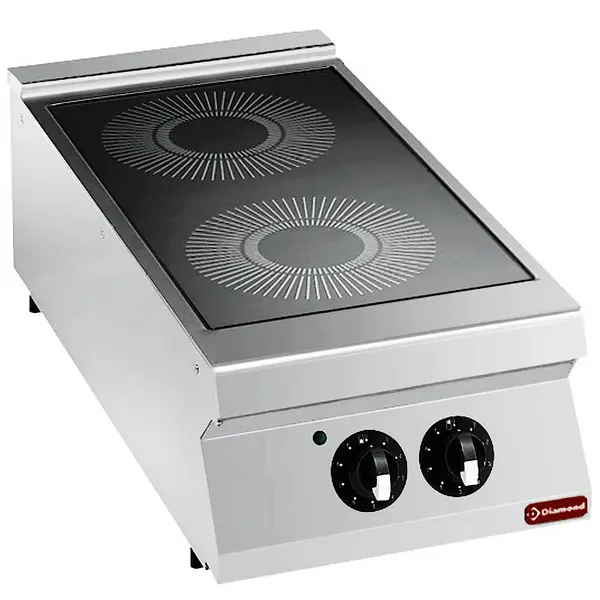 Glaskeramisch Fornuis | MAXIMA 900+ | 2 Kookpunten (Ø300) | 6.8kW (400V) | 400x900x275/290(h)mm