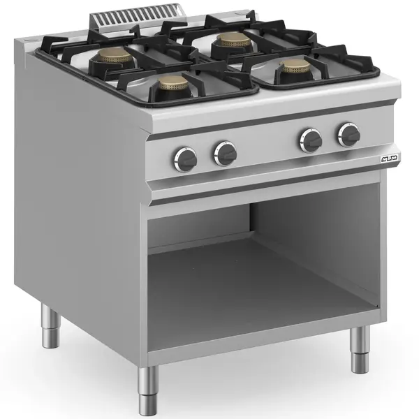 Fornuis | MAGISTRA PLUS 900 | Gas | 4 Branders (2x 7kW + 2x 11kW) | Waakvlam | Open Onderkast | 800x900x850(h)mm