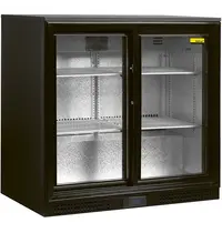 NordCap Koelkast | Energiezuinig | 190L | Zwart | +2°C/+10°C | Statisch + Ventilator | Schuifdeuren | 900x526x870(h)mm