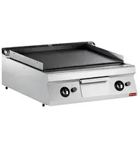 Diamond Bak-/Grillplaat | MAXIMA 900+ | Gas | Glad Oppervlak 730x700 (Staal) | 90°C/270°C | 20kW | Piëzo Ontsteking | 800x900x275/410(h)mm