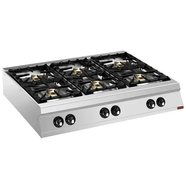 Fornuis | MAXIMA 900+ | Gas | 6 Branders (6x 10kW) | Waakvlam | 1200x900x275/310(h)mm