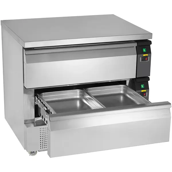 Koel-/Vrieswerkbank | 179L | 2 Laden (4x 1/1 GN) | -18°C/-21°C & +1°C/+4°C | Geforceerd | Wielen (Geremd) | 905x700x865(h)mm