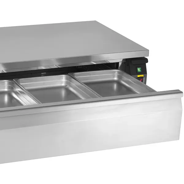 Koel-/Vrieswerkbank | 265L | 2 Laden (6x 1/1 GN) | -18°C/-21°C & +1°C/+4°C | Geforceerd | Wielen (Geremd) | 1230x700x865(h)mm