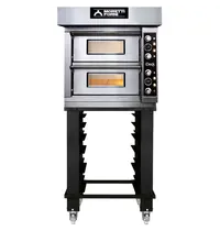 Moretti Forni Pizzaoven | iDeck 60.60 | Elektrisch | 4+4x Ø30cm | 50°C/380°C | 8.4kW (400V) | Stapelbaar | 850x991x660(h)mm 