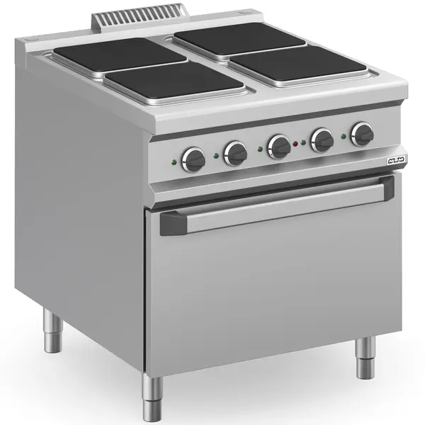 Fornuis + Oven | MAGISTRA PLUS 900 | Elektrisch | 4 Kookpunten (300x300) + 2/1 GN Oven | 19kW (400V) | 1200x900x850(h)mm
