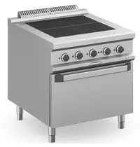 MBM Italy Fornuis + Oven | MAGISTRA PLUS 900 | Elektrisch | 4 Kookpunten (300x300) + 2/1 GN Oven | 16kW (400V) | 800x900x850(h)mm