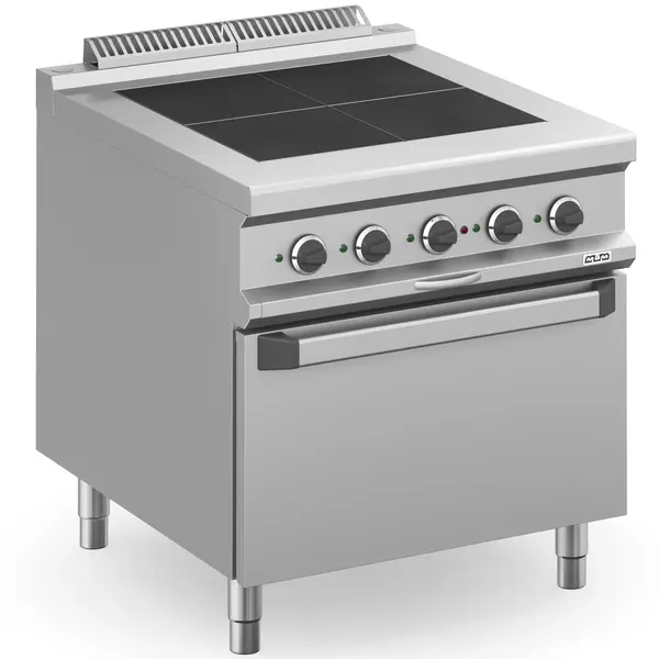 Fornuis + Oven | MAGISTRA PLUS 900 | Elektrisch | 4 Kookpunten (300x300) + 2/1 GN Oven | 16kW (400V) | 800x900x850(h)mm