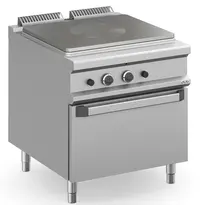 MBM Italy Doorkookplaat + Oven | MAGISTRA PLUS 900 | Gas | 12kW + 2/1 GN Oven (7kW) | Piëzo Ontsteking | 800x900x850(h)mm