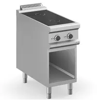 MBM Italy Inductiefornuis | MAGISTRA PLUS 900 | 2 Kookpunten | 10kW (400V) | Open Onderkast | 400x900x850(h)mm