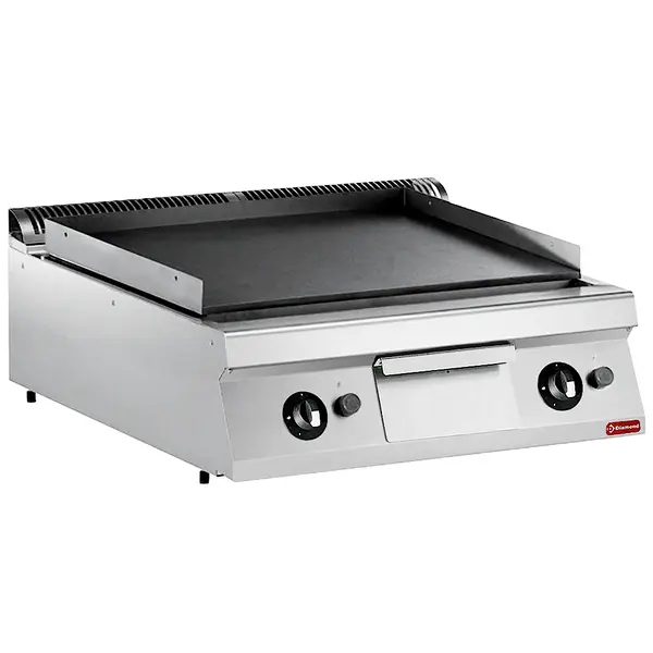 Bak-/Grillplaat | MAXIMA 900+ | Gas | Glad Oppervlak 744x647 (Verchroomd) | 130°C/300°C | 20kW | Piëzo Ontsteking | 800x900x275/410(h)mm