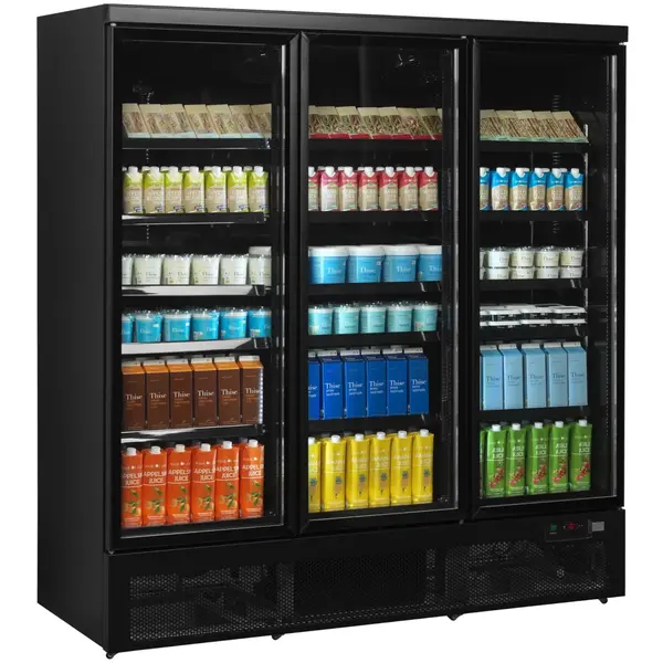 Koelkast | ATOM MAXI | 1664L | Zwart | -1°C/+10°C | Geforceerd | Draaideuren | Wielen | 1880x710x2003(h)mm