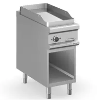 MBM Italy Bak-/Grillplaat | MAGISTRA PLUS 900 | Gas | Glad Oppervlak 380x720 (Verchroomd) | 8kW | Piëzo Ontsteking | Open Onderkast | 400x900x850(h)mm