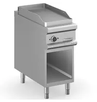 MBM Italy Bak-/Grillplaat | MAGISTRA PLUS 900 | Gas | Gegroefd Oppervlak 380x720 (RVS) | 8kW | Piëzo Ontsteking | Open Onderkast | 400x900x850(h)mm