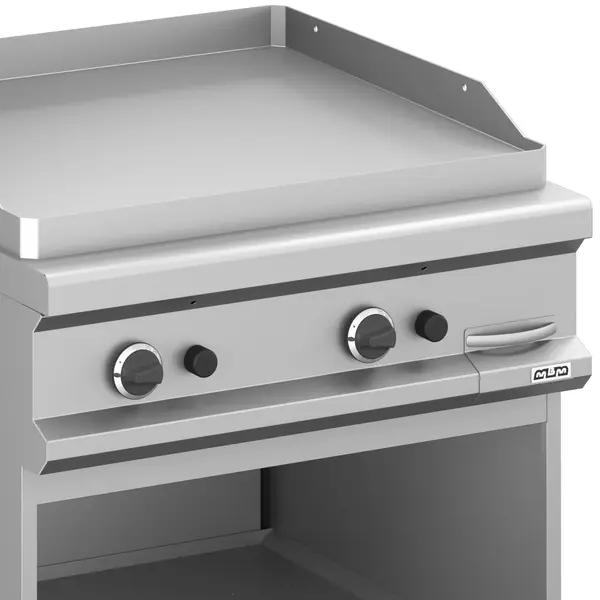 Bak-/Grillplaat | MAGISTRA PLUS 900 | Gas | Glad Oppervlak 780x720 (RVS) | 16kW | Piëzo Ontsteking | Open Onderkast | 800x900x850(h)mm