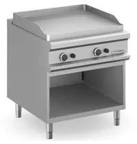 MBM Italy Bak-/Grillplaat | MAGISTRA PLUS 900 | Gas | Glad Oppervlak 780x720 (RVS) | 16kW | Piëzo Ontsteking | Open Onderkast | 800x900x850(h)mm