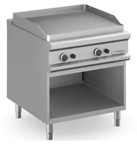 MBM Italy Bak-/Grillplaat | MAGISTRA PLUS 900 | Gas | Gegroefd Oppervlak 780x720 (RVS) | 16kW | Piëzo Ontsteking | Open Onderkast | 800x900x850(h)mm