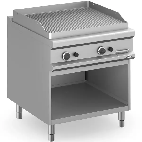 Bak-/Grillplaat | MAGISTRA PLUS 900 | Gas | Gegroefd Oppervlak 780x720 (RVS) | 16kW | Piëzo Ontsteking | Open Onderkast | 800x900x850(h)mm