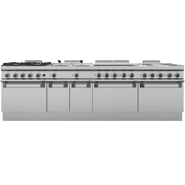 Bak-/Grillplaat | MAGISTRA PLUS 900 | Gas | Glad/Gegroefd Oppervlak 780x720 (Verchroomd) | 16kW | Piëzo Ontsteking | Open Onderkast | 800x900x850(h)mm