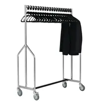 Bolero Garderoberek | Staal | Zware Belasting | 20 Vaste Hangers | Wielen (Geremd) | 1200x500x1670(h)mm