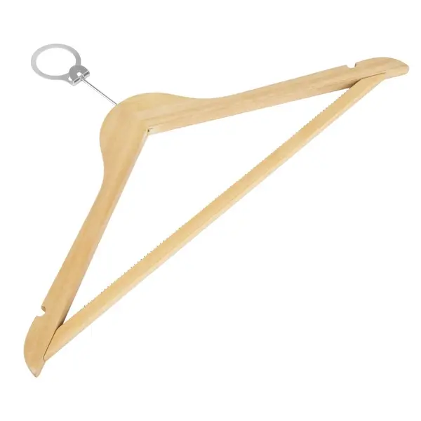 Veiligheidshangers | Hout | Naturel | Anti-Diefstal | 10 Stuks | 215mm