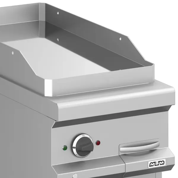 Bak-/Grillplaat | MAGISTRA PLUS 900 | Elektrisch | Glad Oppervlak 380x720 (Verchroomd) | 6kW (400V) | Open Onderkast | 400x900x850(h)mm