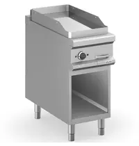 MBM Italy Bak-/Grillplaat | MAGISTRA PLUS 900 | Elektrisch | Glad Oppervlak 380x720 (Verchroomd) | 6kW (400V) | Open Onderkast | 400x900x850(h)mm