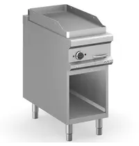 MBM Italy Bak-/Grillplaat | MAGISTRA PLUS 900 | Elektrisch | Gegroefd Oppervlak 380x720 (RVS) | 6kW (400V) | Open Onderkast | 400x900x850(h)mm