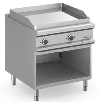 MBM Italy Bak-/Grillplaat | MAGISTRA PLUS 900 | Elektrisch | Glad Oppervlak 780x720 (Verchroomd) | 12kW (400V) | Open Onderkast | 800x900x850(h)mm