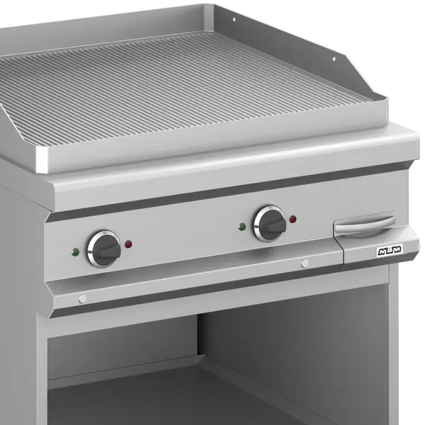 Bak-/Grillplaat | MAGISTRA PLUS 900 | Elektrisch | Gegroefd Oppervlak 780x720 (RVS) | 12kW (400V) | Open Onderkast | 800x900x850(h)mm
