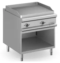 MBM Italy Bak-/Grillplaat | MAGISTRA PLUS 900 | Elektrisch | Gegroefd Oppervlak 780x720 (RVS) | 12kW (400V) | Open Onderkast | 800x900x850(h)mm