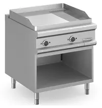 MBM Italy Bak-/Grillplaat | MAGISTRA PLUS 900 | Elektrisch | Glad/Gegroefd Oppervlak 780x720 (Verchroomd) | 12kW (400V) | Open Onderkast | 800x900x850(h)mm
