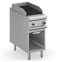 MBM Italy Lavasteengrill | MAGISTRA PLUS 900 | Gas | Oppervlak 360x635 (Gietijzer) | 10kW | Piëzo Ontsteking | Open Onderkast | 400x900x850(h)mm 