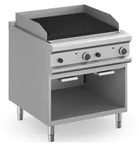 MBM Italy Lavasteengrill | MAGISTRA PLUS 900 | Gas | Oppervlak 720x635 (Gietijzer) | 20kW | Piëzo Ontsteking | Open Onderkast | 800x900x250(h)mm