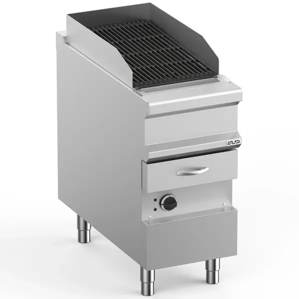 Stoomgrill | MAGISTRA PLUS 900 | Elektrisch | Oppervlak 370x640 (Gietijzer) | 7kW (400V) | Uitneembare Waterlade | 400x900x850(h)mm