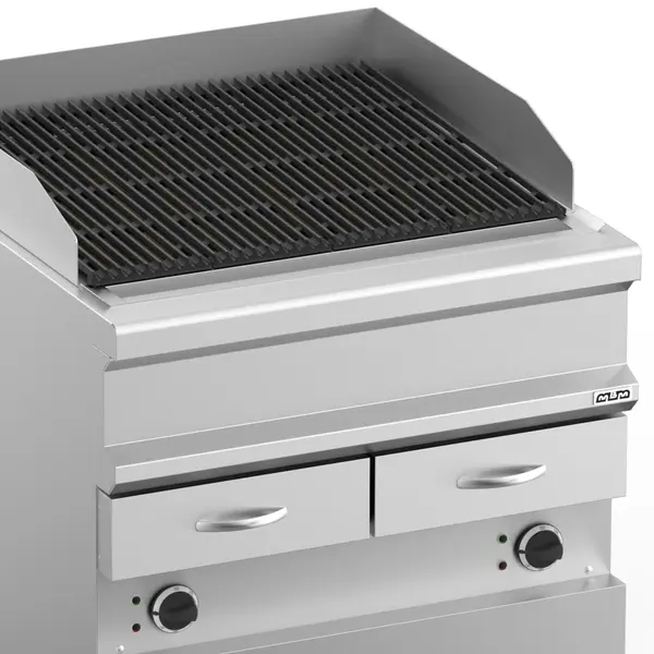 Stoomgrill | MAGISTRA PLUS 900 | Elektrisch | Oppervlak 740x640 (Gietijzer) | 14kW (400V) | 2 Uitneembare Waterladen | 800x900x850(h)mm