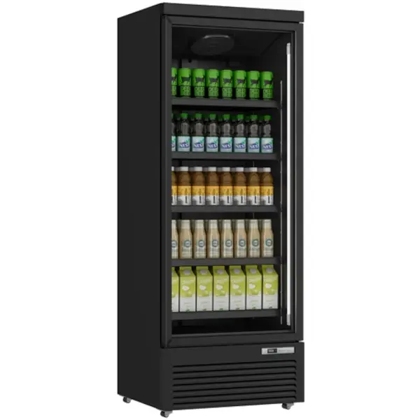 Drankenkoeling | 614L | Zwart | 0°C/+10°C | Statisch + Ventilator | Wielen (Geremd) | 750x710x2003(h)mm