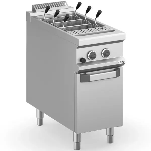 Pastakoker | MAGISTRA PLUS 900 | Gas | 40L | 13.3kW (230V) | Vulkraan + Aftapkraan | Piëzo Ontsteking | 400x900x850(h)mm