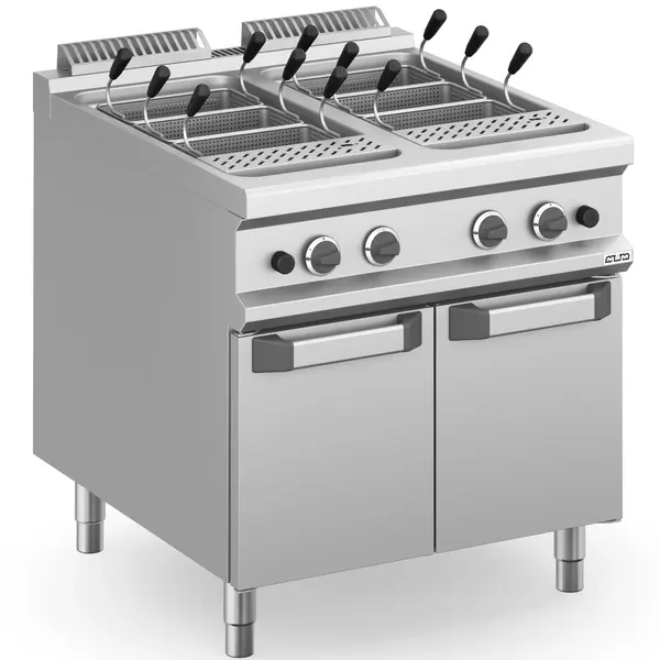 Pastakoker | MAGISTRA PLUS 900 | Gas | 2x 40L | 26.6kW (230V) | Vulkranen + Aftapkranen | Piëzo Ontsteking | 800x900x850(h)mm