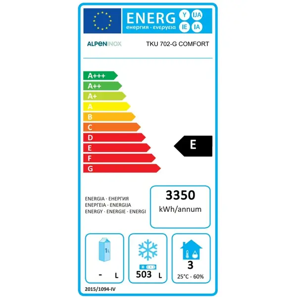 Vrieskast | CRIO SMART | 670L (2/1 GN) | RVS | -15/-20°C | Geforceerd | App | 710x835x2050/2105(h)mm