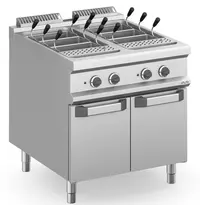 MBM Italy Pastakoker | MAGISTRA PLUS 900 | Elektrisch | 2x 40L | 18kW (400V) | Vulkranen + Aftapkranen | 800x900x850(h)mm