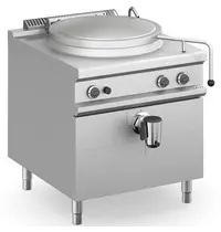 MBM Italy Kookketel | MAGISTRA PLUS 900 | Gas | 100L | Directe Verhitting | 21kW | Piëzo Ontsteking | Vulkraan (Warm/Koud) + Aftapkraan | 800x900x850(h)mm