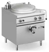 MBM Italy Kookketel | MAGISTRA PLUS 900 | Gas | 100L | Indirecte Verhitting | 21kW | Piëzo Ontsteking | Vulkraan (Warm/Koud) + Aftapkraan | 800x900x850(h)mm