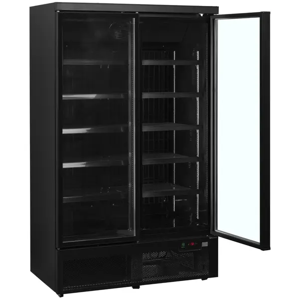 Vrieskast | ATOM MAXI | 1006L | Zwart | -18°C/-22°C | Geforceerd | Draaideuren | Wielen | 1253x760x2003(h)mm