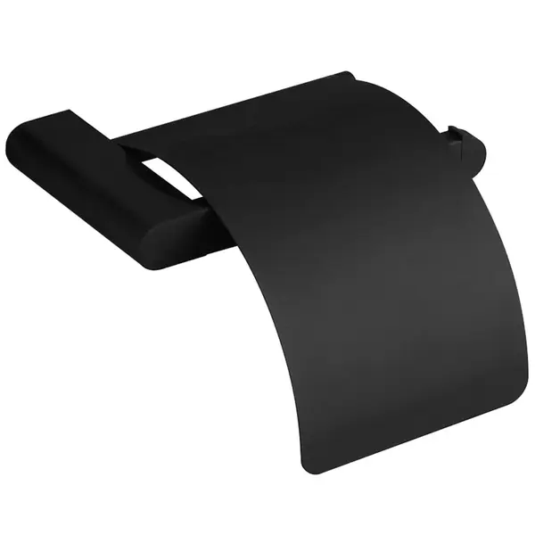 Toiletrolhouder | SYDNEY | Zwart | Klep | Wandmontage | 160x160x110(h)mm