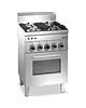 MBM Italy Fornuis + Oven | MINIMA 600 | Gas | 4 Branders (2x 2.7kW, 2x 3.15kW) + Oven (2kW) | Waakvlam/Piëzo | 600x600x850(h)mm 