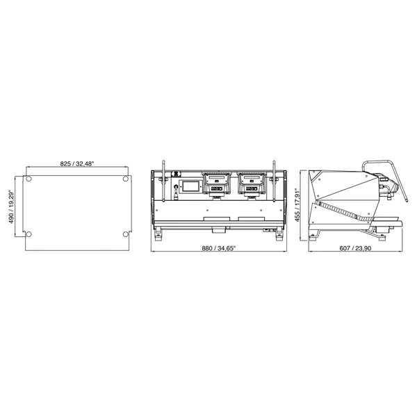 Espressomachine | GENERATION-X | RVS | Automatisch | 2 Groepen | Boilers 11L + 2x 0.8L | Touchscreen | 400V | 880x607x455(h)mm