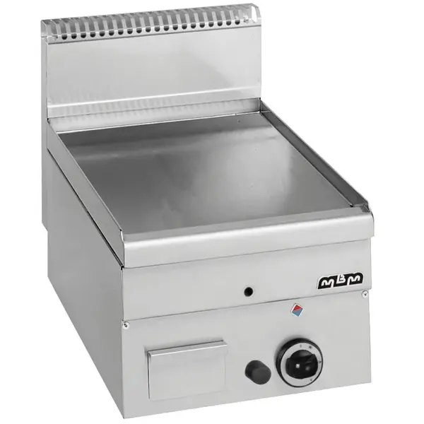 Bak-/Grillplaat | MINIMA 600 | Gas | Glad Oppervlak 400x510 (Verchroomd) | 5.1kW | Piëzo Ontsteking | 400x600x270(h)mm
