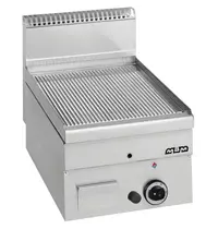 MBM Italy Bak-/Grillplaat | MINIMA 600 | Gas | Gegroefd Oppervlak 400x510 (RVS) | 5.1kW | Piëzo Ontsteking | 400x600x270(h)mm