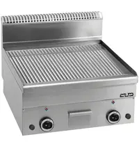 MBM Italy Bak-/Grillplaat | MINIMA 600 | Gas | Gegroefd Oppervlak 600x510 (RVS) | 10.2kW | Piëzo Ontsteking | 600x600x270(h)mm