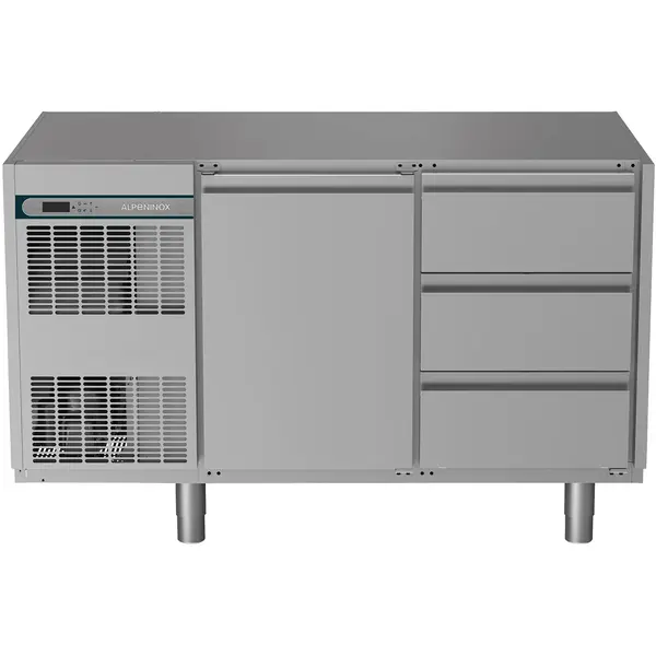 Koelwerkbank | 290L | 1 Deur + 3 Laden (1/1 GN) | -2°C/+10°C | Geforceerd | Bluetooth + App | Temperatuuralarm | Zonder Werkblad |1341x700x850(h)mm